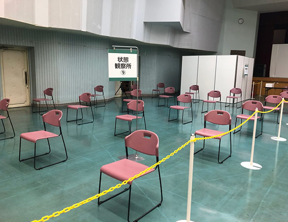 大阪市港区民センターワクチン接種会場